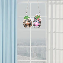 Load image into Gallery viewer, Acrylic Two Cats Single-Sided Diamond Painting Hanging Pendant for Wall Decor