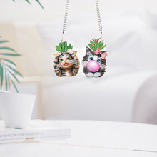 Load image into Gallery viewer, Acrylic Two Cats Single-Sided Diamond Painting Hanging Pendant for Wall Decor