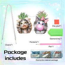 Load image into Gallery viewer, Acrylic Two Cats Single-Sided Diamond Painting Hanging Pendant for Wall Decor