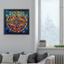 Load image into Gallery viewer, Diamond Painting - Full Round - glass art mandala flowers (30*30CM)