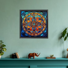 Load image into Gallery viewer, Diamond Painting - Full Round - glass art mandala flowers (30*30CM)