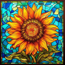 Load image into Gallery viewer, Diamond Painting - Full Round - glass art sunflower flowers (30*30CM)