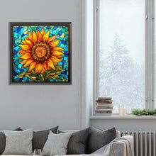 Load image into Gallery viewer, Diamond Painting - Full Round - glass art sunflower flowers (30*30CM)