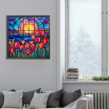 Load image into Gallery viewer, Diamond Painting - Full Round - glass art tulip flowers (30*30CM)