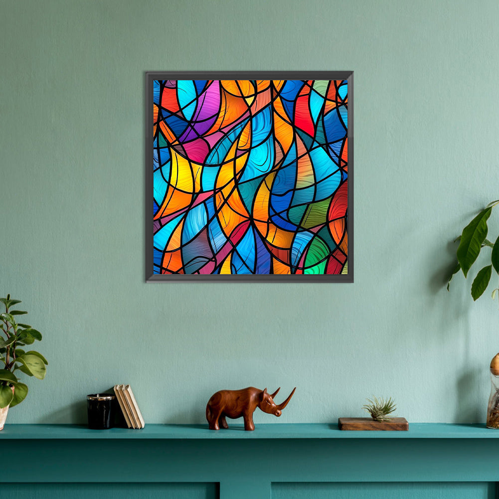 Diamond Painting - Full Round - abstract color blocks (30*30CM)