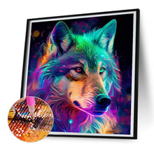 Load image into Gallery viewer, Diamond Painting - Full Round - Colorful wolf head (30*30CM)