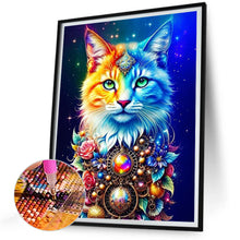 Load image into Gallery viewer, Diamond Painting - Full Round - Colorful gem cat (30*40CM)