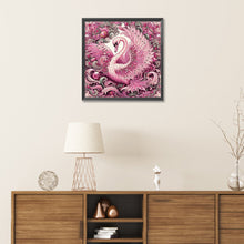 Load image into Gallery viewer, Diamond Painting - Partial Special Shaped - pink swan (30*30CM)