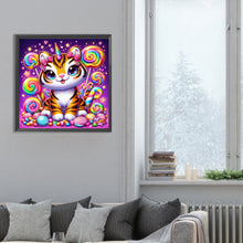 Load image into Gallery viewer, Diamond Painting - Full Round - Candy and Tiger (30*30CM)