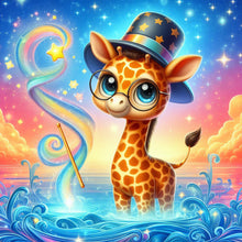 Load image into Gallery viewer, Diamond Painting - Full Round - baby giraffe (30*30CM)