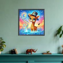 Load image into Gallery viewer, Diamond Painting - Full Round - baby giraffe (30*30CM)