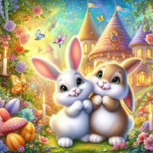Load image into Gallery viewer, Diamond Painting - Full Round - two rabbits (30*30CM)
