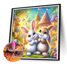 Load image into Gallery viewer, Diamond Painting - Full Round - two rabbits (30*30CM)