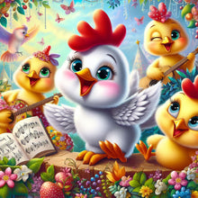 Load image into Gallery viewer, Diamond Painting - Full Round - performing chicks (30*30CM)
