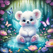 Load image into Gallery viewer, Diamond Painting - Full Round - Garden Butterfly Bear (30*30CM)