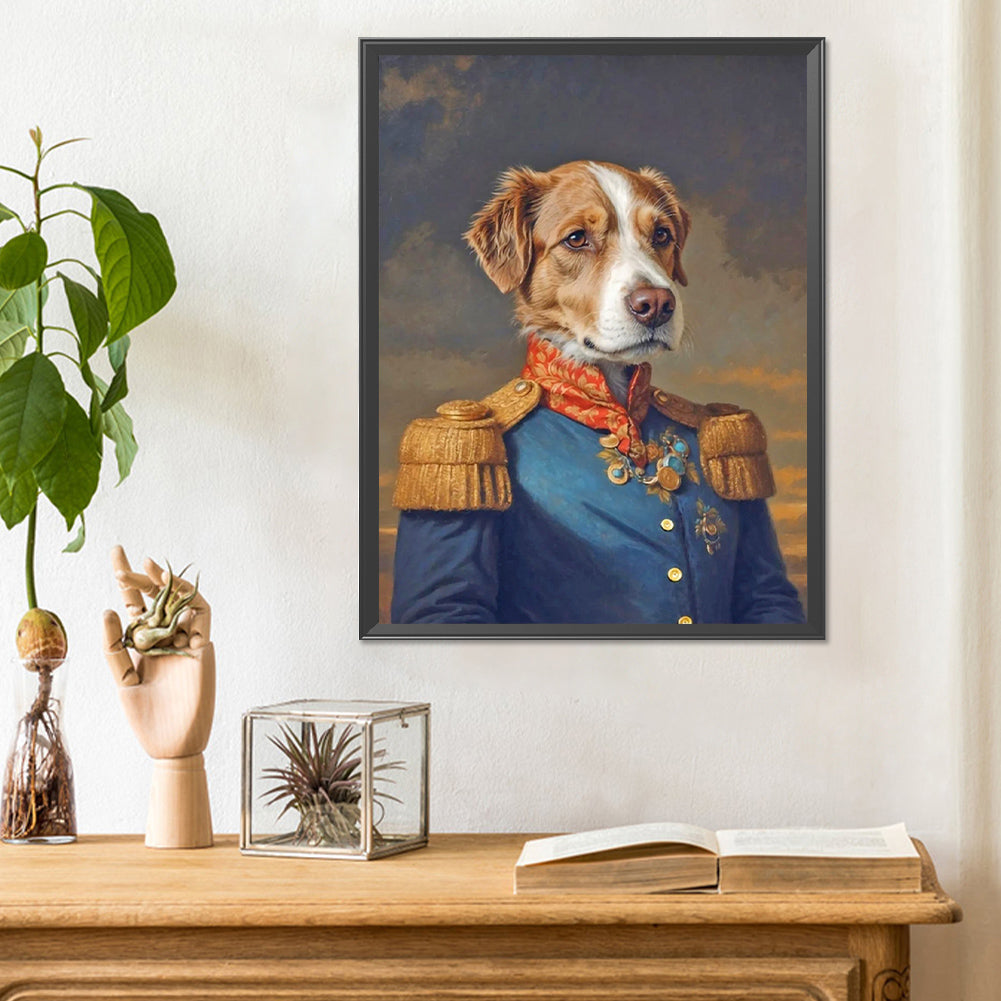 Diamond Painting - Full Round - Handsome western cowboy puppy (30*40CM)