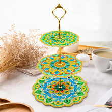Load image into Gallery viewer, 3-Tiered Diamond Painting Serving Tray for Coffee Table Serving Serving Food