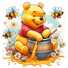 Load image into Gallery viewer, Diamond Painting - Full Round - bear honey jar (30*30CM)