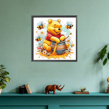 Load image into Gallery viewer, Diamond Painting - Full Round - bear honey jar (30*30CM)