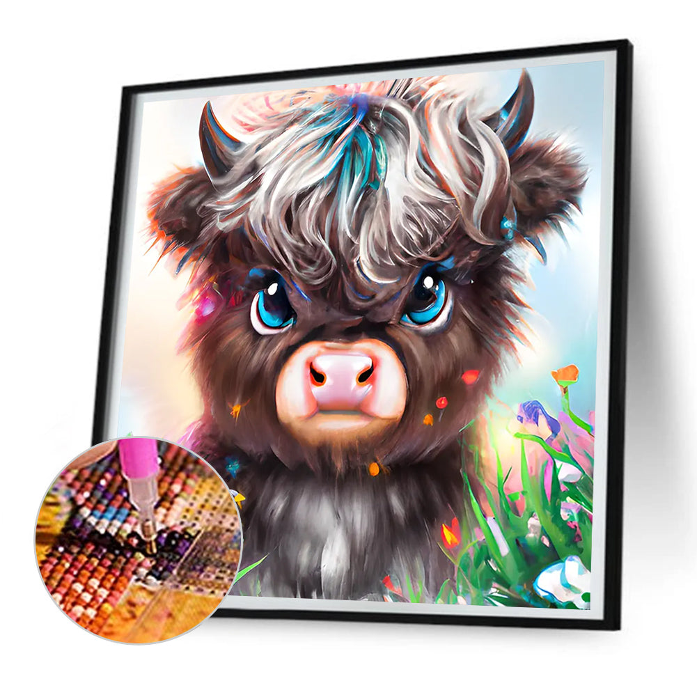 Diamond Painting - Full Round - cute yak (30*30CM)