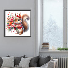 Load image into Gallery viewer, Diamond Painting - Full Round - love rose squirrel (30*30CM)