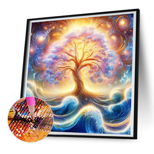 Diamond Painting - Full Round - cosmic galaxy tree (30*30CM)