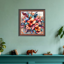 Load image into Gallery viewer, Diamond Painting - Full Round - photo frame flowers (30*30CM)