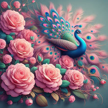 Load image into Gallery viewer, Diamond Painting - Full Round - rose peacock (40*40CM)