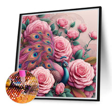 Load image into Gallery viewer, Diamond Painting - Full Round - Peacock in flowers (40*40CM)