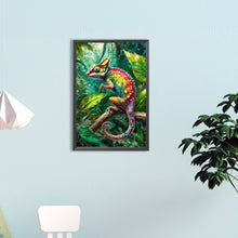 Load image into Gallery viewer, Diamond Painting - Full Round - chameleon on tree (40*60CM)