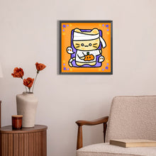 Load image into Gallery viewer, AB Diamond Painting - Full Round - halloween kitten (30*30CM)
