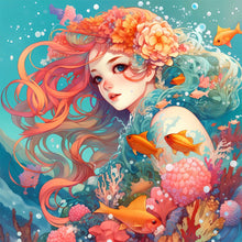 Load image into Gallery viewer, AB Diamond Painting - Full Round - Mermaid girl (40*40CM)