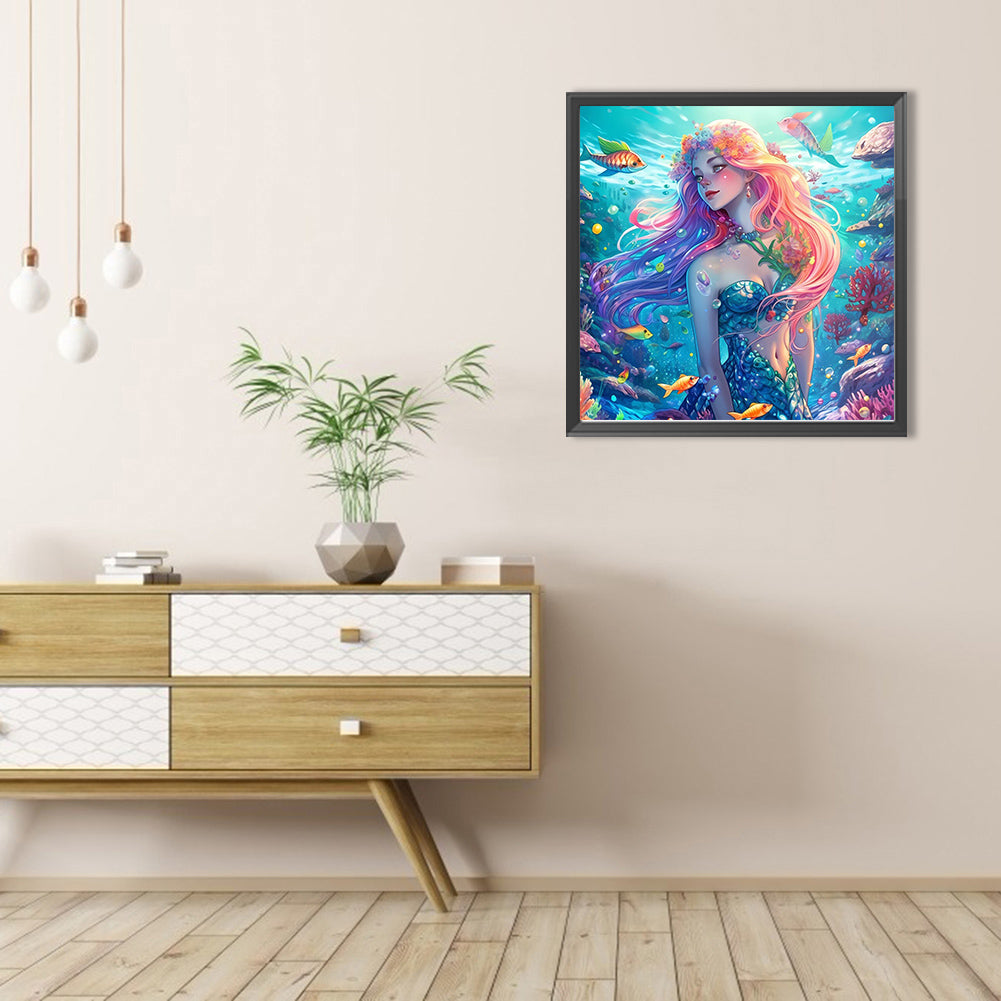 AB Diamond Painting - Full Round - Mermaid girl (40*40CM)