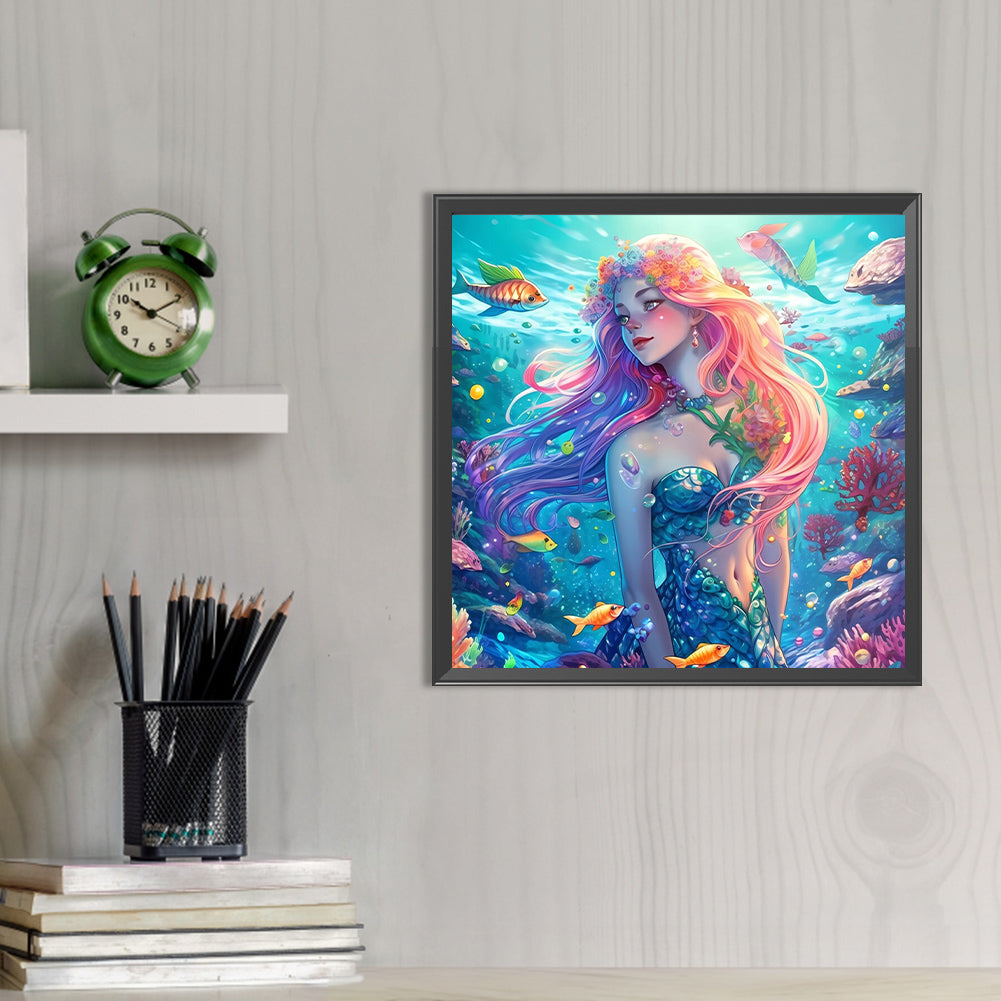 AB Diamond Painting - Full Round - Mermaid girl (40*40CM)