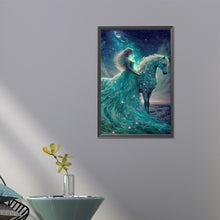 Load image into Gallery viewer, AB Diamond Painting - Full Round - Horse and princess under the starry sky (40*60CM)