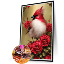 Load image into Gallery viewer, AB Diamond Painting - Full Round - cardinal on flower branch (40*60CM)
