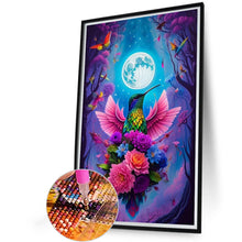 Load image into Gallery viewer, AB Diamond Painting - Full Round - Hummingbird and flowers under moon (40*65CM)