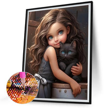 Load image into Gallery viewer, Diamond Painting - Full Round - sweet girl (30*40CM)