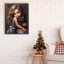 Load image into Gallery viewer, Diamond Painting - Full Round - sweet girl (30*40CM)