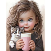 Load image into Gallery viewer, Diamond Painting - Full Round - sweet girl (30*40CM)