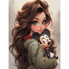 Load image into Gallery viewer, Diamond Painting - Full Round - sweet girl (30*40CM)
