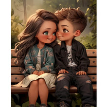 Load image into Gallery viewer, Diamond Painting - Full Round - sweet couple (40*50CM)