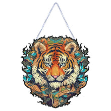 Load image into Gallery viewer, Acrylic Tiger Single-Sided Round Diamond Painting Hanging Pendant (20x20cm)