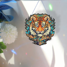 Load image into Gallery viewer, Acrylic Tiger Single-Sided Round Diamond Painting Hanging Pendant (20x20cm)