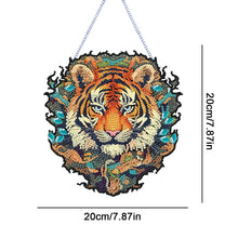 Load image into Gallery viewer, Acrylic Tiger Single-Sided Round Diamond Painting Hanging Pendant (20x20cm)