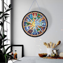 Load image into Gallery viewer, Acrylic Sun Constellation Single-Sided Diamond Painting Hanging Pendant 20x20cm