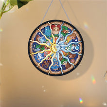 Load image into Gallery viewer, Acrylic Sun Constellation Single-Sided Diamond Painting Hanging Pendant 20x20cm