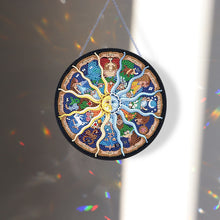 Load image into Gallery viewer, Acrylic Sun Constellation Single-Sided Diamond Painting Hanging Pendant 20x20cm