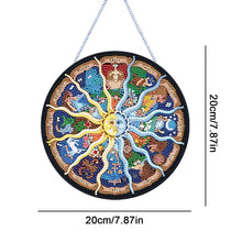 Load image into Gallery viewer, Acrylic Sun Constellation Single-Sided Diamond Painting Hanging Pendant 20x20cm