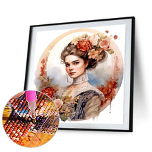 Load image into Gallery viewer, Diamond Painting - Full Round - French elegant lady (30*30CM)